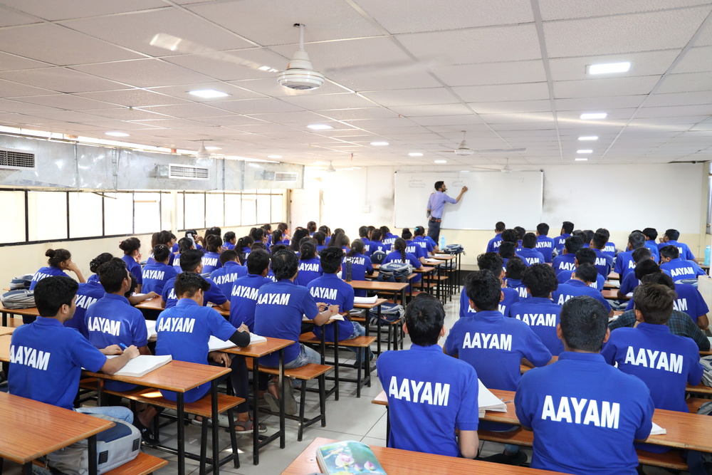 NEET classroom at Aayam Career Institute, Old Palasia, Indore