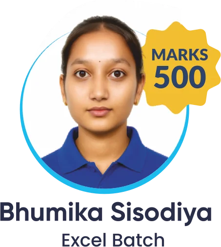 Bhumika Sisodiya, NEET 2025, 500 marks (Excel Batch)
