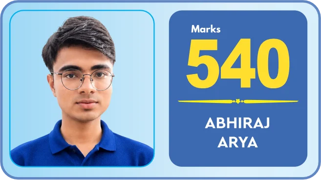 Abhiraj Arya, NEET 2026, 540 marks