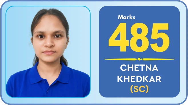Chetna Khedkar, NEET 2026, 485 marks (SC)