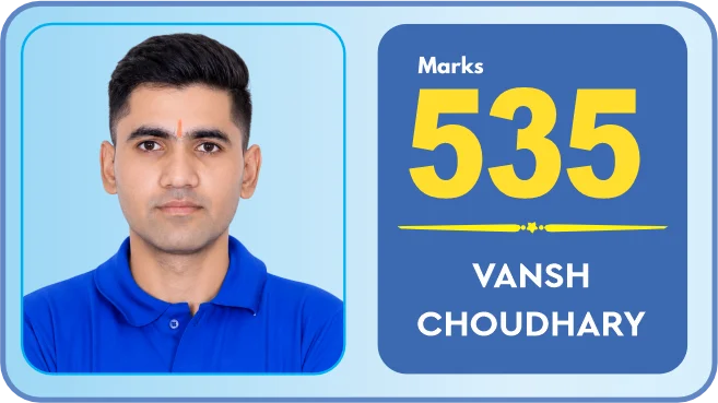 Vansh Choudhary, NEET 2026, 535 marks