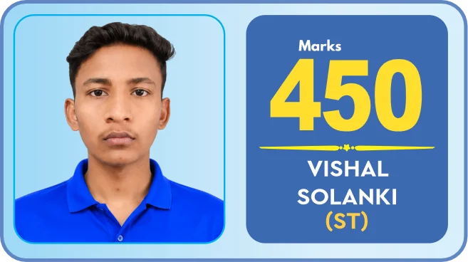 Vishal Solanki, NEET 2026, 450 marks (ST)